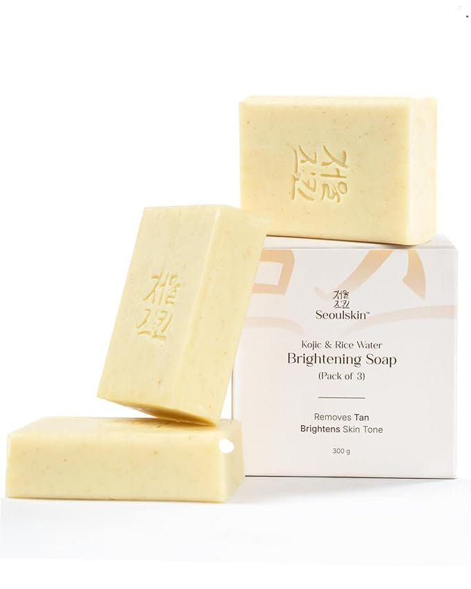 SEOULSKIN KOJIC RICE WATER BRIGHTENING SOAP (PACK OF 3)