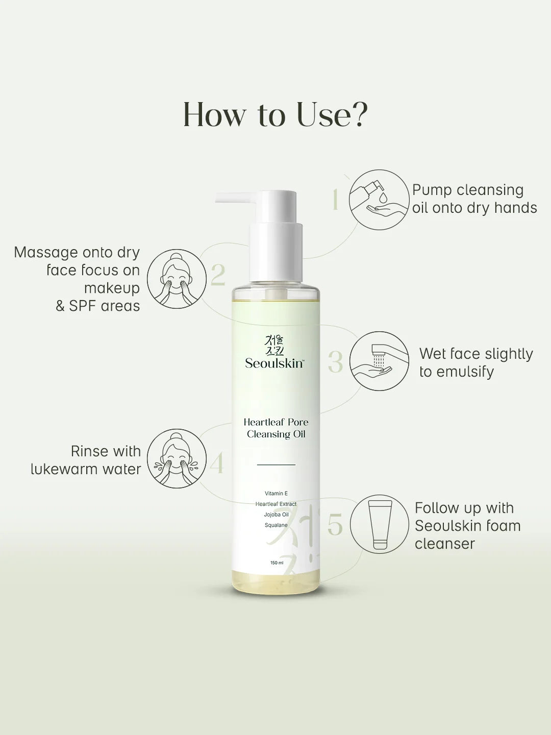 Seoulskin Korean Face Cleansing Oil 150 ml