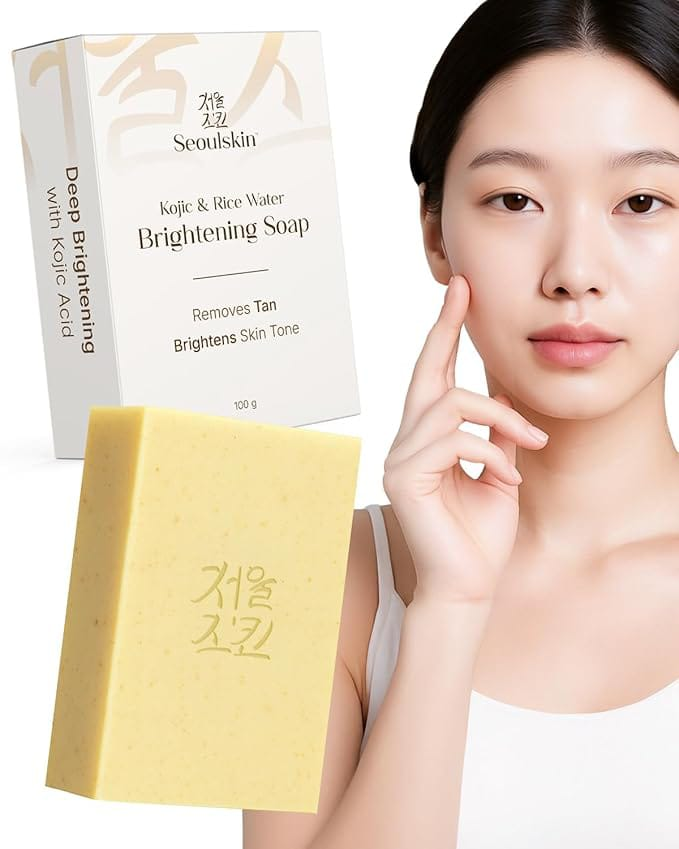 SEOULSKIN KOJIC RICE WATER BRIGHTENING SOAP (PACK OF 1)